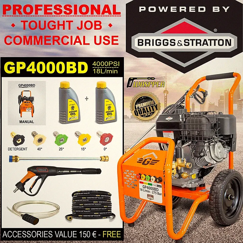13,5 HP 275 bar professionel GP4000BD Hochdruckreiniger B&S electric start
