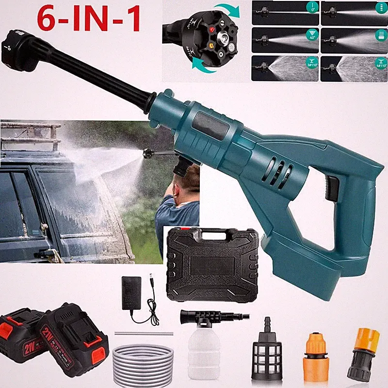 2 Akkus 300 bar Hochdruckreiniger Spritzpistole Reinigungsgerät Für Makita 21V