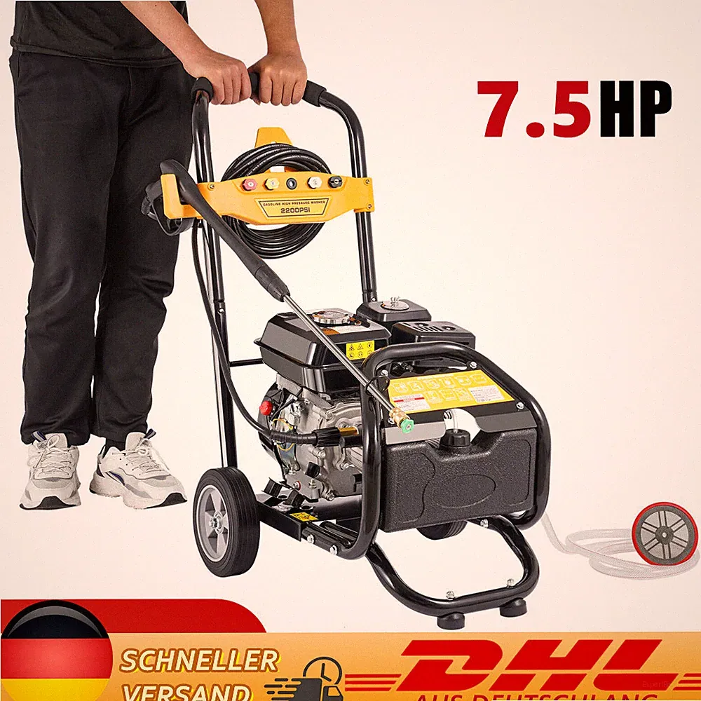 7,5 PS Benzin Hochdruckreiniger Benzinmotor Dampfstrahler 4-Takt 170 bar
