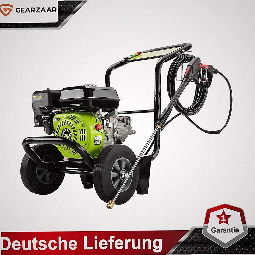 7 PS Benzin Hochdruckreiniger 3500 PSI 4-Takt mit 5 Düsen 240 bar GEARZAAR