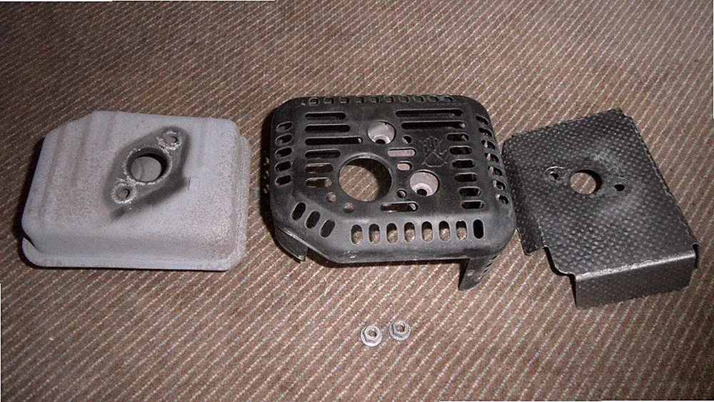 Auspuff + Schutz für Benzin Hochdruckreiniger Scheppach HCP 2600 173cc 200 bar