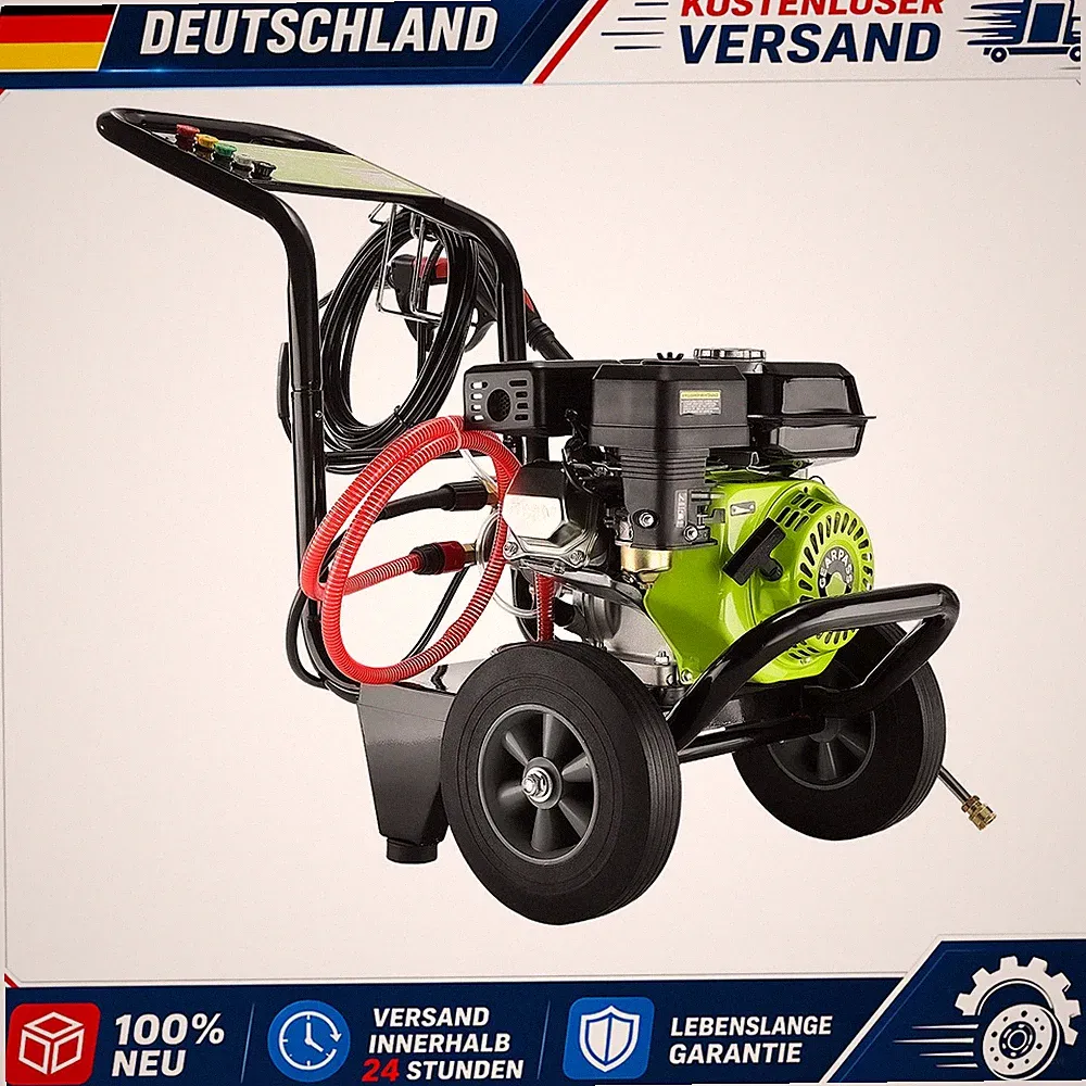 Benzin-Hochdruckreiniger 3500 PSI 2,6 GPM 10 L/min 7PS gasbetriebener 241bar