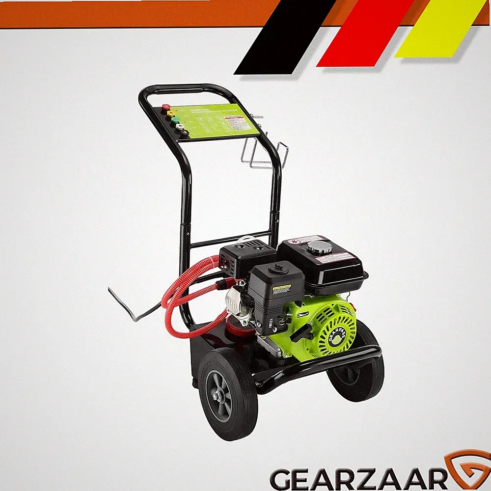 Benzin Hochdruckreiniger 3500 PSI 2,6 GPM inkl. Zubehör für Autos Schwarz 7PS