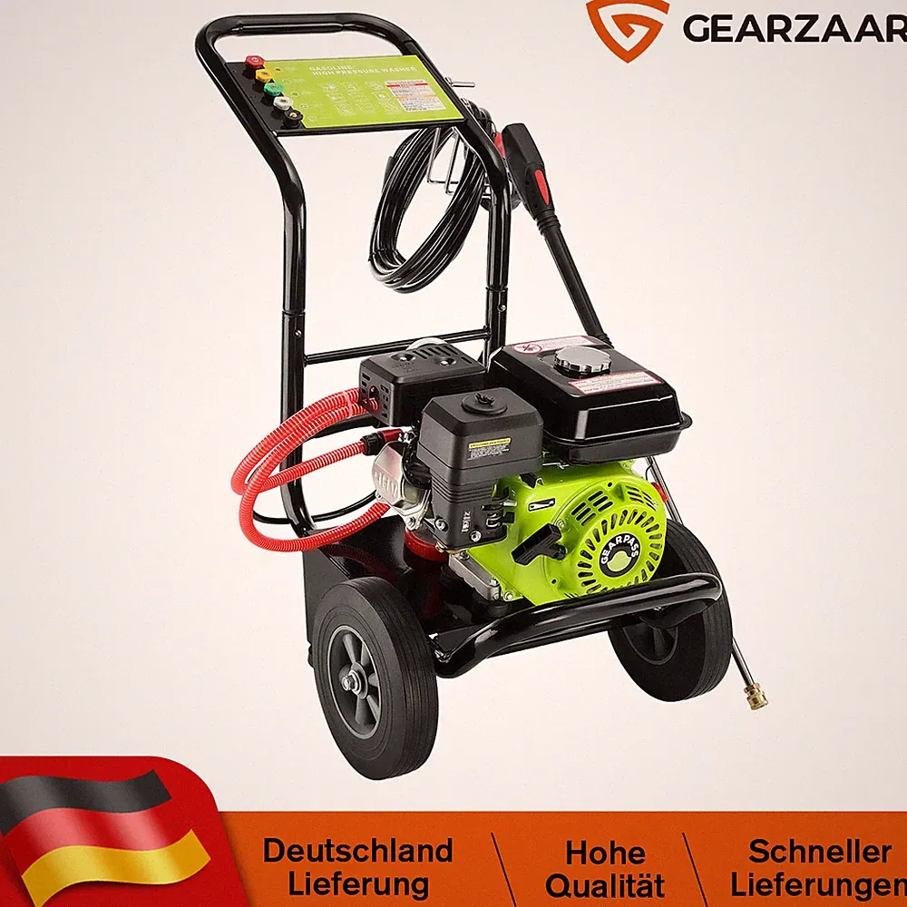 Benzin Hochdruckreiniger 3500 PSI 240bar Arbeitsdruck 10 L/min Grün 212CC