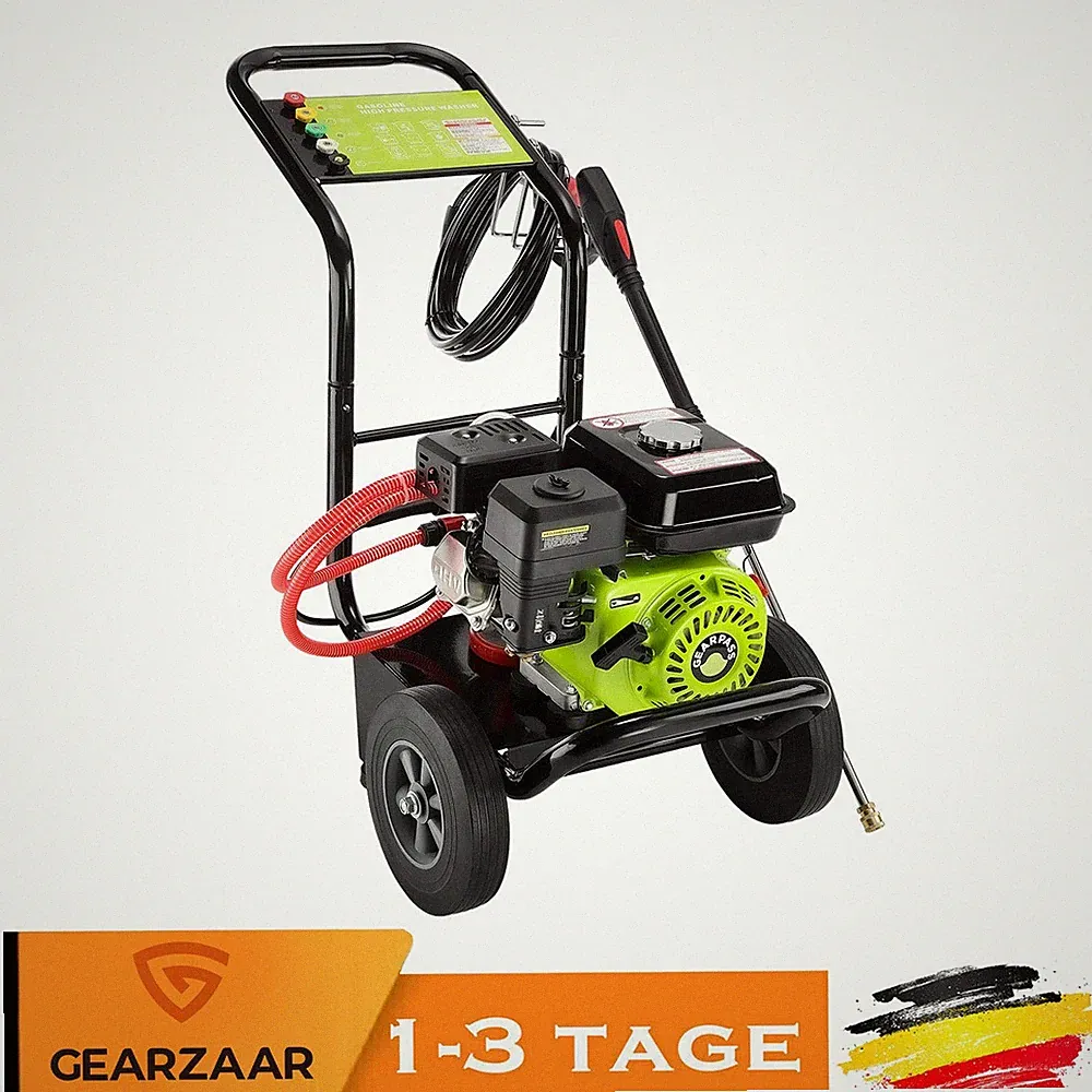 Benzin-Hochdruckreiniger 3500 PSI mit 5x Düsen 7PS Profi Benzindruckreiniger