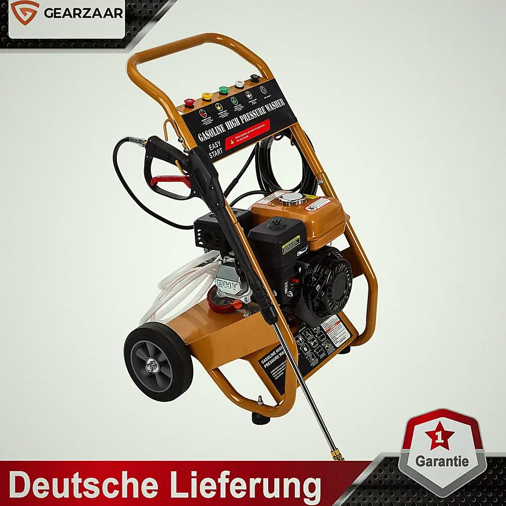 Benzin Hochdruckreiniger 3950 PSI inkl. Zubehör mit 5x Düsen 212cc 4-Takt 6,5PS