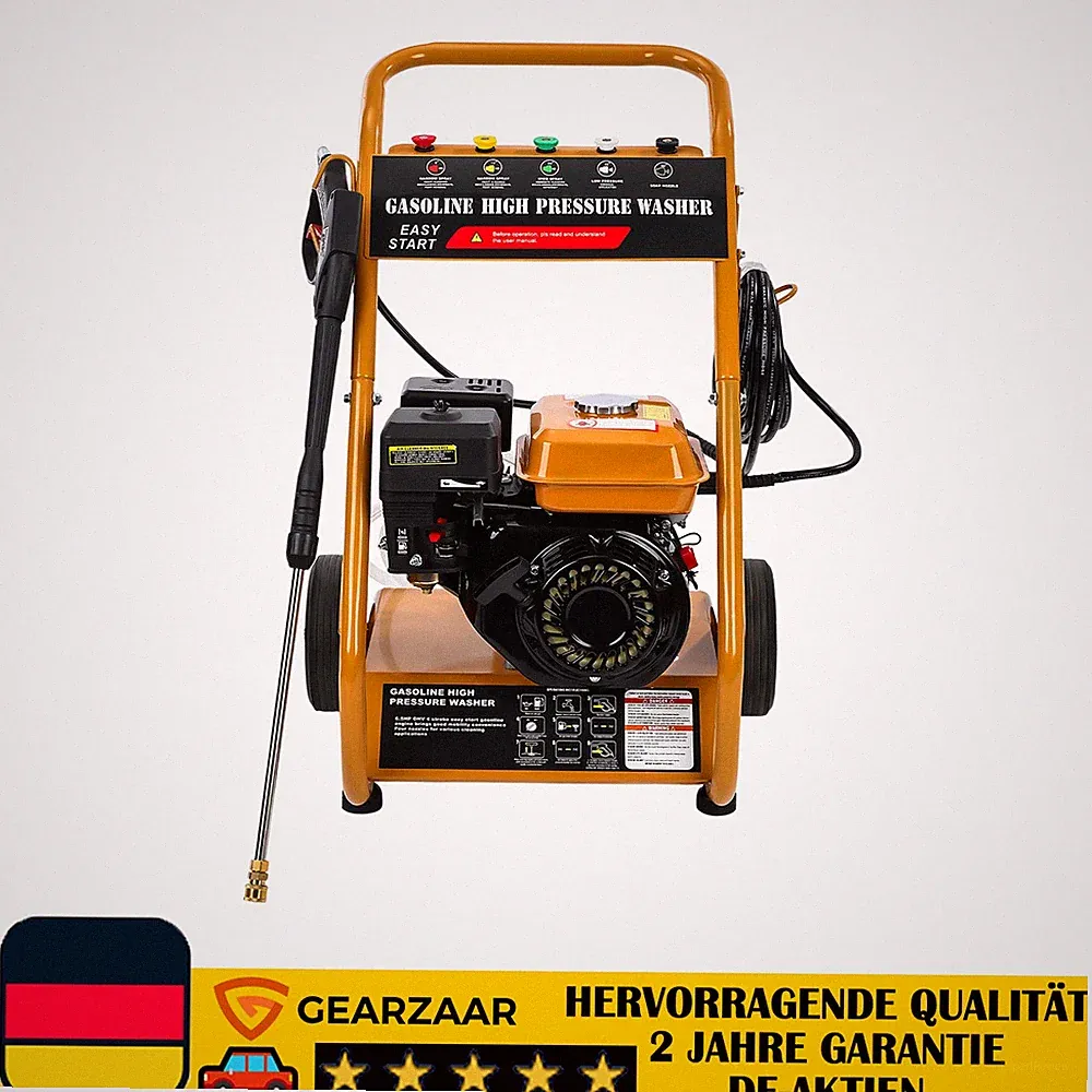 Benzin Hochdruckreiniger 3950 PSI mit 5 Düsen 10 L/min 6,5PS gasbetriebener