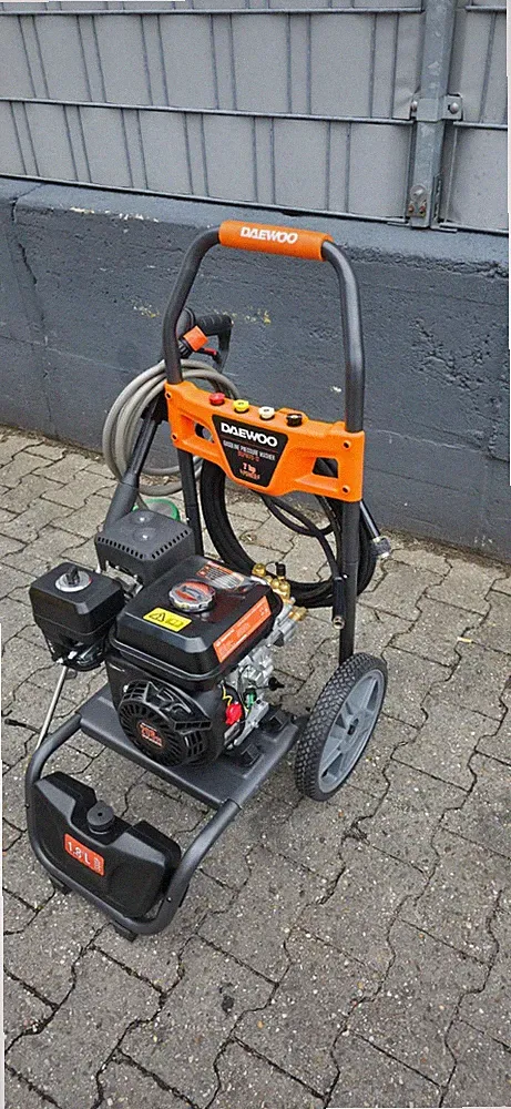 DAEWOO Benzin Hochdruckreiniger 7 PS 207 Bar Profi Druckreiniger 12m Schlauch