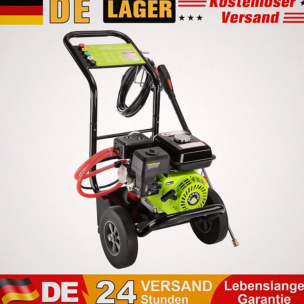 Hochdruckreiniger 3500 Psi inkl. Zubehör gasbetriebener 4-Takt 7PS 212cc 241bar