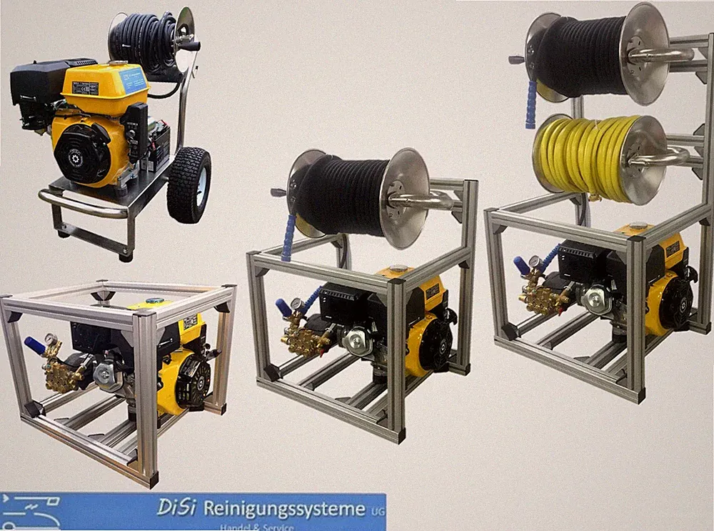 Hochdruckreiniger Benzin E-Start Industriequalität 13PS Aufroller 250bar 21l/min
