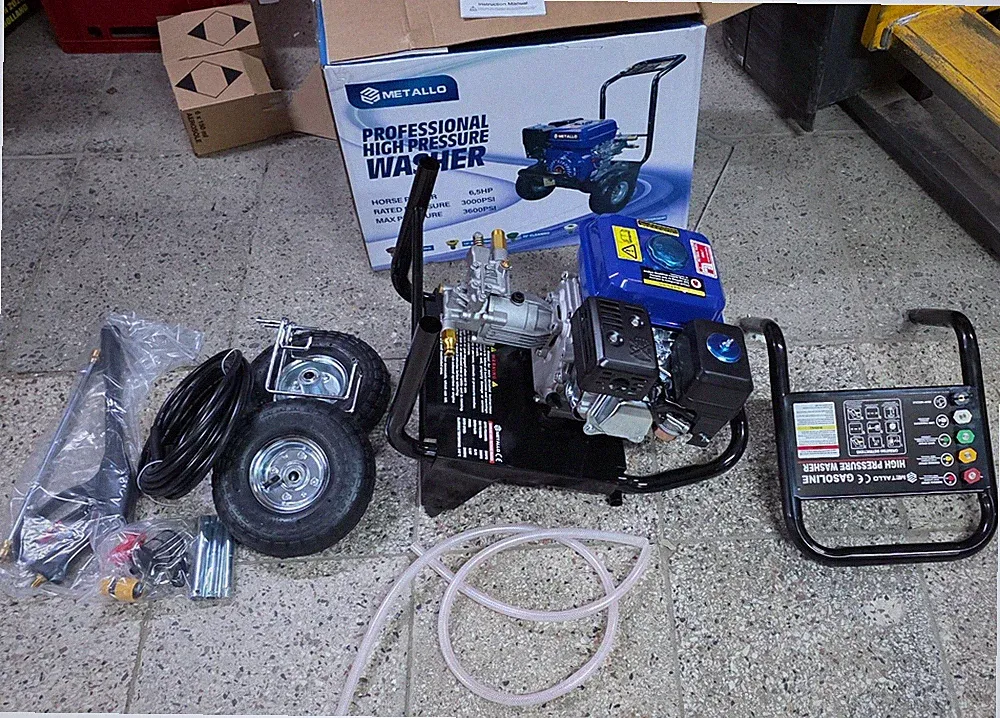METALLO Benzin-Hochdruckreiniger (250 bar, 6,5PS, 570l/h) 4-Takt Motor NEU