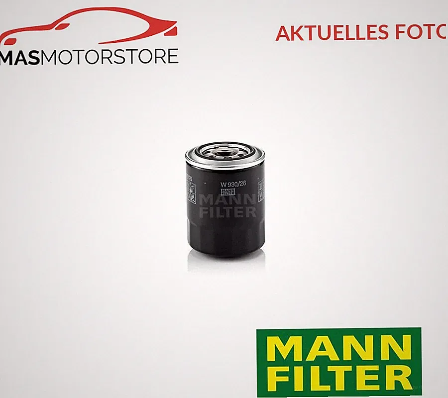 MOTOR ÖLFILTER MANN-FILTER W 930/26 P FÜR KIA BONGO,K2500,SORENTO I,PREGIO
