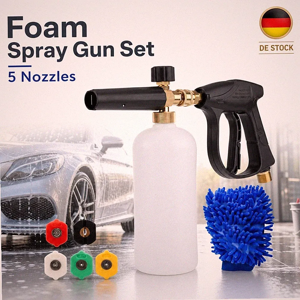 Schaumlanze Schaumkanone Hochdruck Düse Foam Lance Gun für Kärcher K2-K7 1L