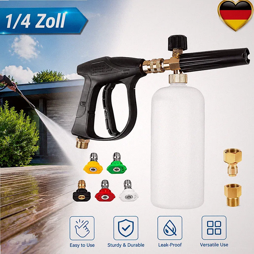 Schaumlanze Schaumkanone Schaumpistole Verstellbar Druckreiniger Hochdruck DE